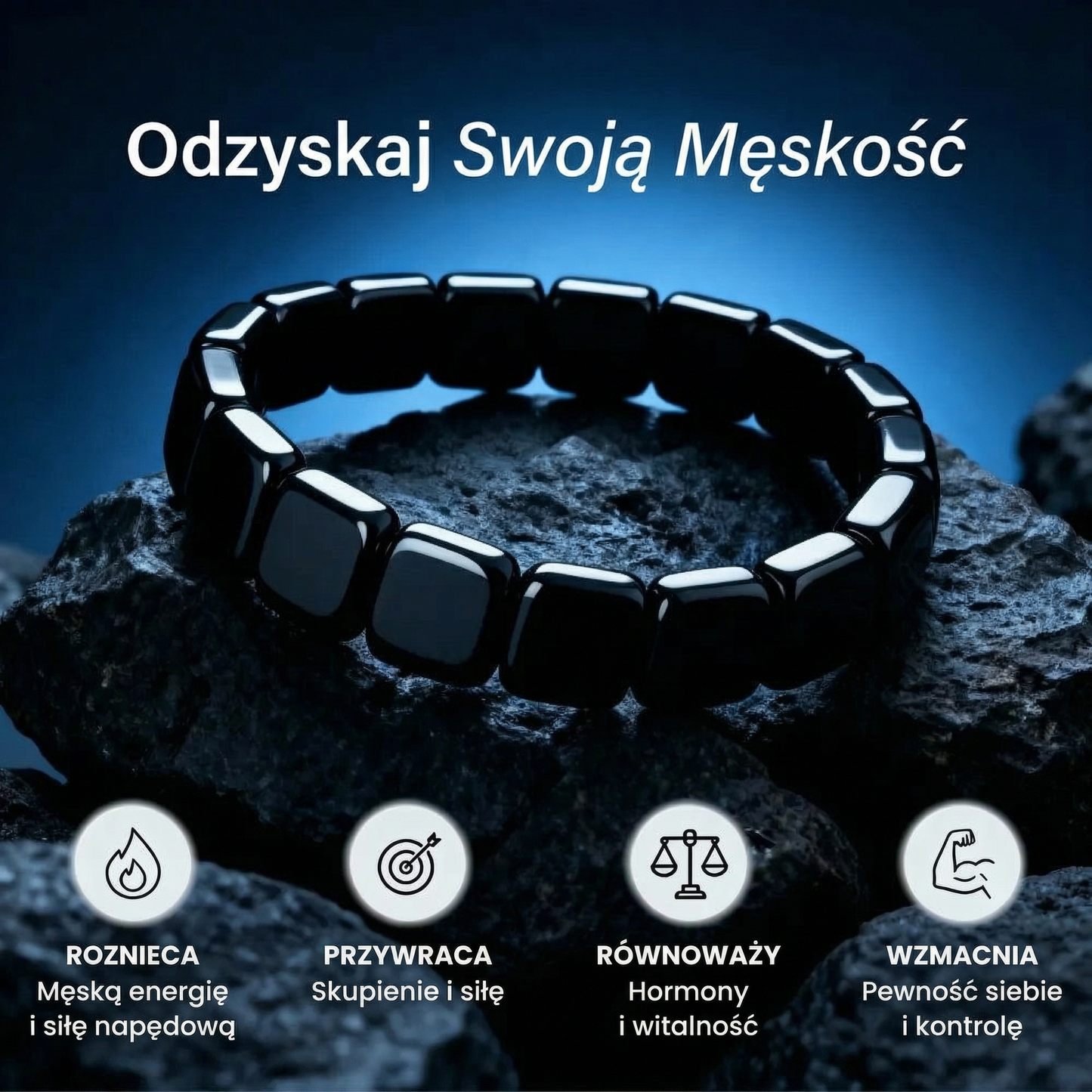 ZAVGOR® Hematytowa Bransoletka